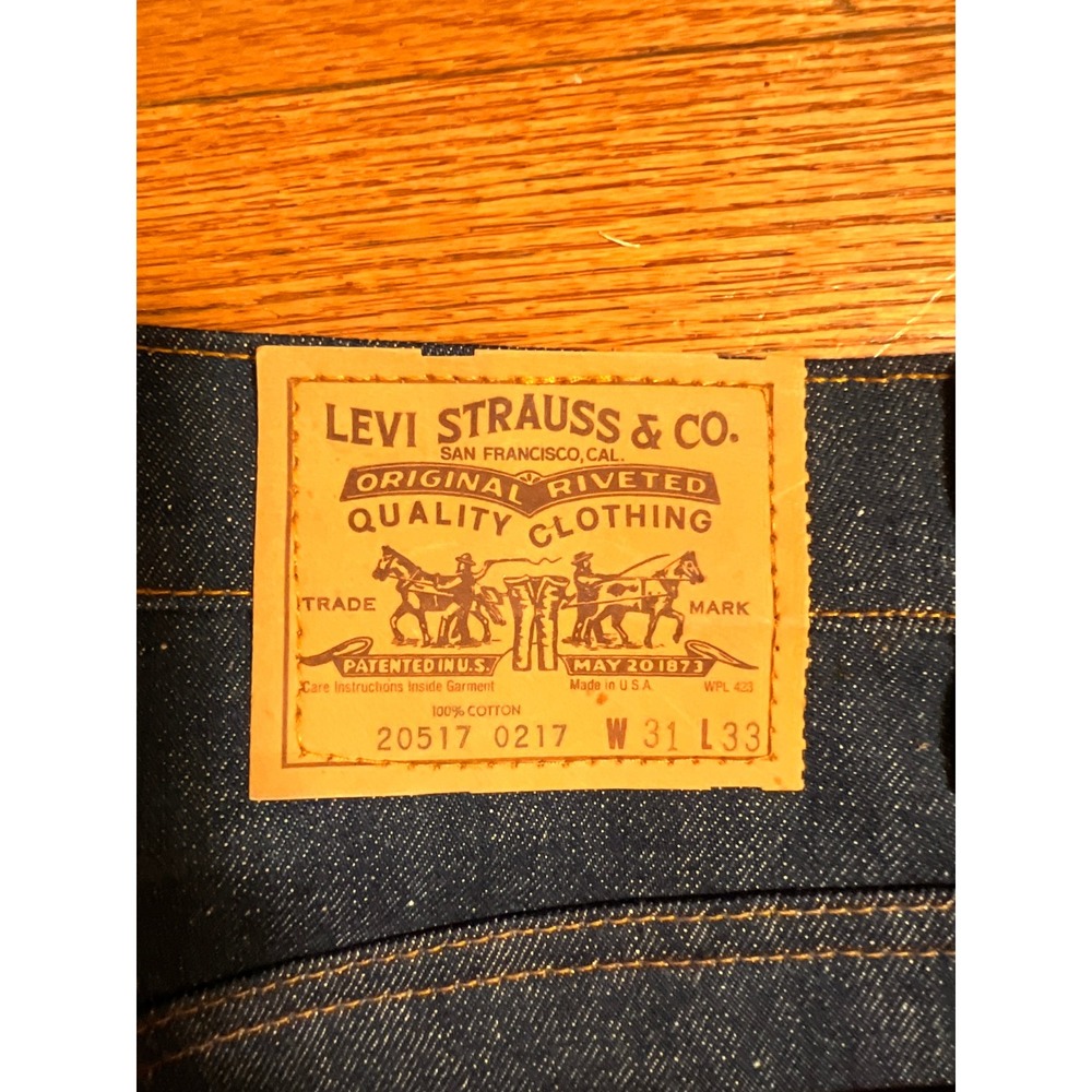 Vintage Levis 517 Saddleman Boot Jeans Orange Tab 1980s Indigo W31 L33 NOS - Picture 3 of 8